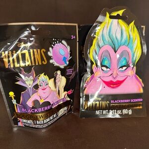 🎄🎁 Disney Villains Color Twist Bath Bomb & Bath Dust Gift Set